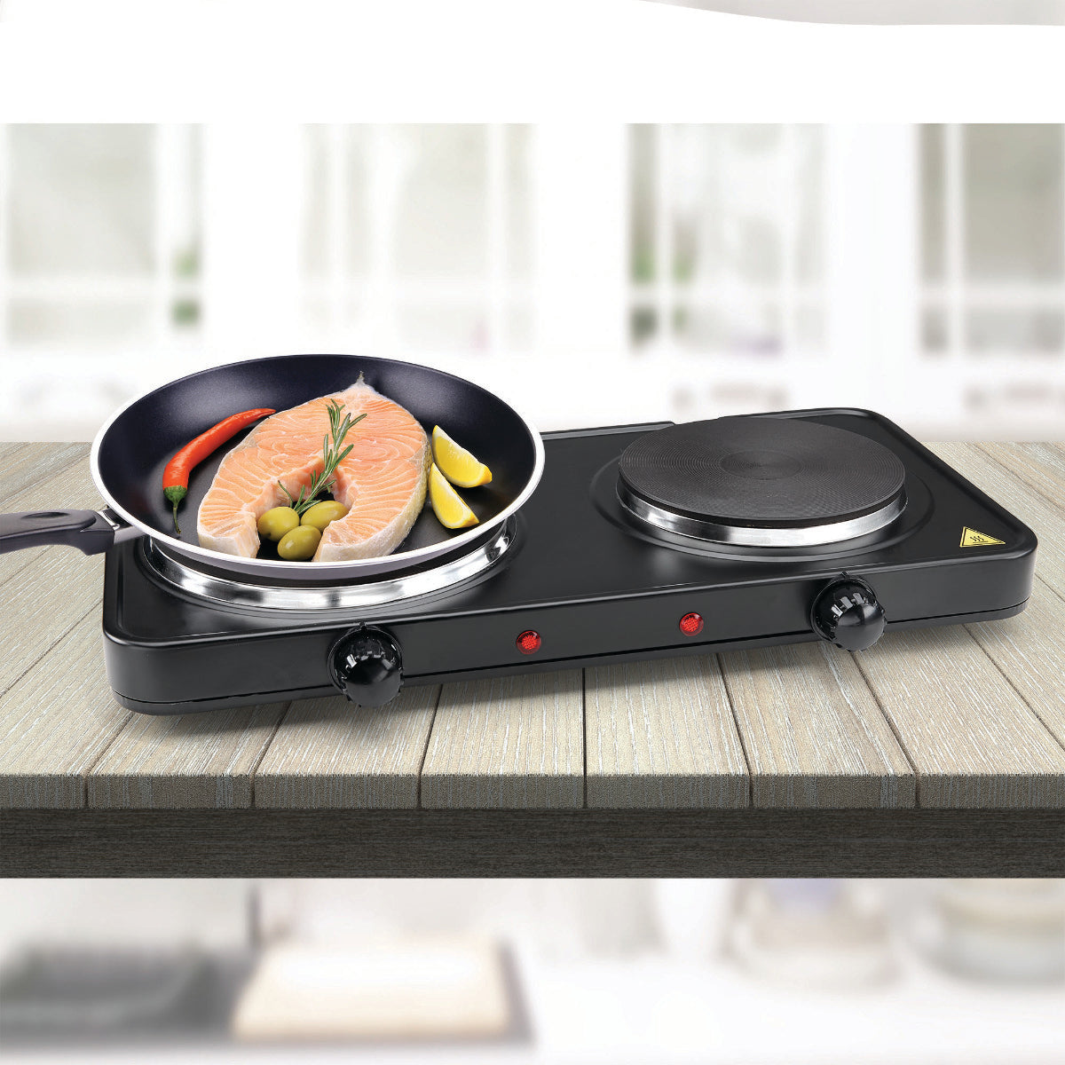2000W Portable Electric Double Burner Kitchen Hot Plate Stove