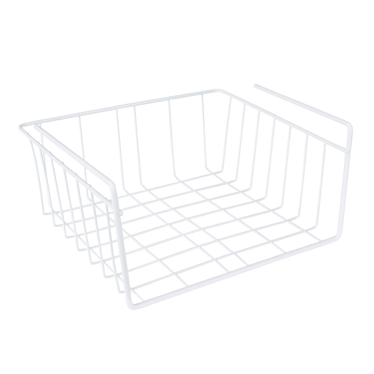 White Wire Under-Shelf Storage Basket