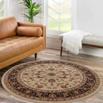 Westerly 5'3 Round Area Rug - Marash Luxury Collection (Ivory)