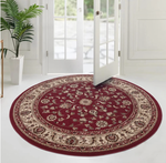 Westerly 5'3 Round Area Rug - Marash Luxury Collection (Red)