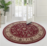 Westerly 5'3 Round Area Rug - Marash Luxury Collection (Red)