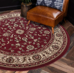 Westerly 5'3 Round Area Rug - Marash Luxury Collection (Red)