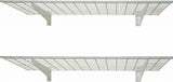 Hyloft 00967 2-Pack Heavy Duty Steel Wall Garage Shelving, 45-Inch X 15-Inch Storage Rack for Garage, Low-Profile Brackets, Max Shelf Load 200 Pounds, Off White