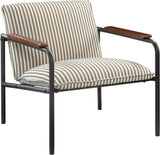 Sauder Vista Key Lounge Chair, L: 26.77" x W: 28.35" x H: 26.77", Metal, Gray/White finish