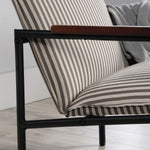 Sauder Vista Key Lounge Chair, L: 26.77" x W: 28.35" x H: 26.77", Metal, Gray/White finish