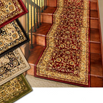 Marash Luxury Collection 25' Stair Runner Rugs Stair Carpet Runner with 336,000 points of fabric per square meter, Red