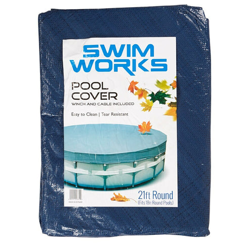 Westerly SwimWorks Round Winter Pool Cover, Including Winch and Cable (18')