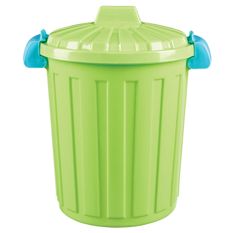Hemi Casa Trash Can W/Round Lid, 7 L - Durable Long Lasting Item, Used to Store Garbage Daily Waster Bins Wastebasket Indoor Outdoor Office Use (Green)