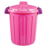 Hemi Casa Small Trash Can W/Round Lid, 1.8 Gallon - Durable Long Lasting Item, Used to Store Garbage Daily Waster Bins Wastebasket Indoor Outdoor Office Use (Pink)