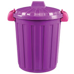 Hemi Casa Small Trash Can W/Round Lid, 1.8 Gallon - Durable Long Lasting Item, Used to Store Garbage Daily Waster Bins Wastebasket Indoor Outdoor Office Use (Purple)