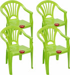Plastic Toddler Chair, Durable and Lightweight Kids Chair, Indoor or Outdoor Use for Toddlers Boys Girls Aged 2+ (Green, 4)