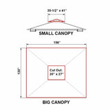 Brown Replacement Gazebo Canopy for 10 x 12 Regency II Patio Gazebo; Easily Update Your Gazebo