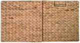 Westerly 2 Decorative Hand-Woven Water Hyacinth Wicker Storage Basket, 16 by 11 by 11 Ideal for Shelving Units