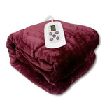 Westerly Full Size Microplush Electric Heated Blanket, Wine