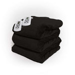 Westerly Queen Size Electric Heated Blanket with Dual Controllers, Black