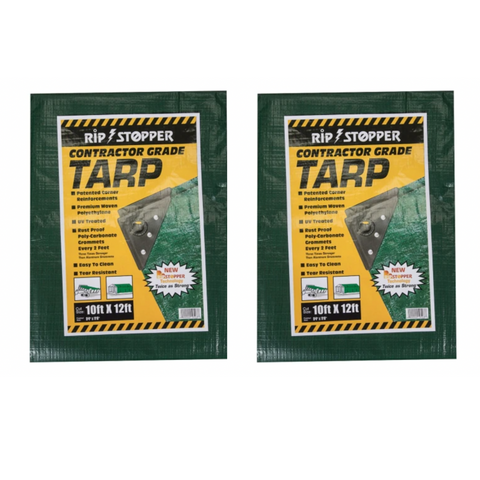 RipStopper 10' x 12' Contractor Grade Tarp (2 Pack)