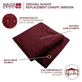 Sunjoy Maroon Replacement Gazebo Canopy for 10 x 12 Regency II Patio Gazebo; Easily Update Your Gazebo