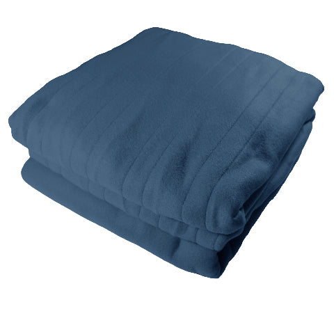 Living Quarters Automatic Heated Blanket Queen Denim Blue