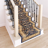 Marash Luxury Collection 25' Stair Runner Rugs Stair Carpet Runner with 336,000 points of fabric per square meter, Navy