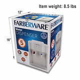 Farberware FW-WD211 Freestanding Hot and Cold Water Cooler Dispenser, Countertop White