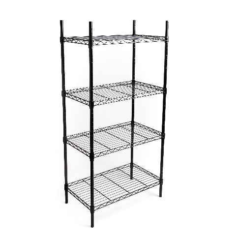 Westerly 4 Tier Household Wire Shelving Unit (13" x 23" x 48") Holds up to 600lbs