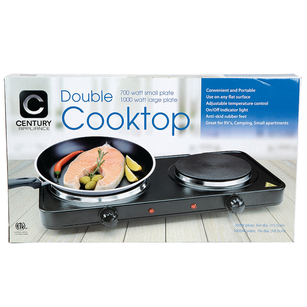 Electric Camping Double Burner Hot Plate Portable Heating Cooking