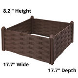 2 Pack, No Tools Required Raised Resin Wicker Garden Bed, by Westerly