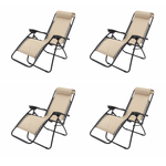 Zero Gravity Reclining Chair (Pack of 4) (Ivory)