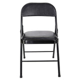 Westerly Folding Chair, Indoor Outdoor Portable Stackable Commercial Seat. Capacity for Events Office Wedding Party Picnic Kitchen Dining (6 Pack, Black)
