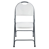 Westerly Folding Chair, Indoor Outdoor Portable Stackable Commercial Seat. Capacity for Events Office Wedding Party Picnic Kitchen Dining (11 Pack, White)