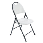 Westerly Folding Chair, Indoor Outdoor Portable Stackable Commercial Seat. Capacity for Events Office Wedding Party Picnic Kitchen Dining (6 Pack, White)