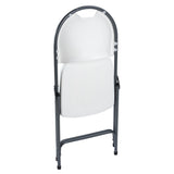 Westerly Folding Chair, Indoor Outdoor Portable Stackable Commercial Seat. Capacity for Events Office Wedding Party Picnic Kitchen Dining (6 Pack, White)