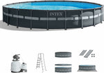 INTEX 26339EH Ultra XTR Deluxe Above Ground Swimming Pool Set: 24ft x 52in – Includes 2800 GPH Cartridge Sand Filter Pump – SuperTough Puncture Resistant – Rust Resistant – Easy to Assemble