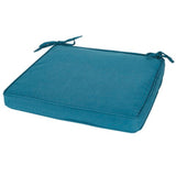 Outdoor Chair Cushion with Ties, 15" x 16" x 2", Blue (Set of 4)
