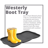 3 Pack 15" X 28" Indoor and Outdoor, All Purpose Boot Tray - Multi-Purpose, for Shoes, Pets, Garden, Mudroom, Entryway, and Garage, by Westerly