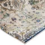 26'X25' Olympus Collection Medallion Rug Runner (Ivory Blue)