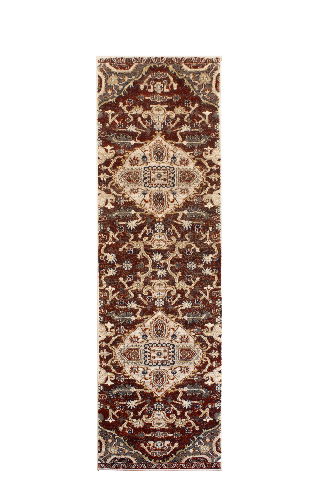 2'7'3" Olympus Collection Medallion Rug Runner (Red)