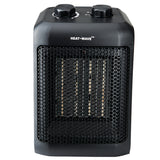 Heat Wave 1500W Ceramic Heater, Tip-over and overheat protection, adjustable thermostat, 2 heating settings