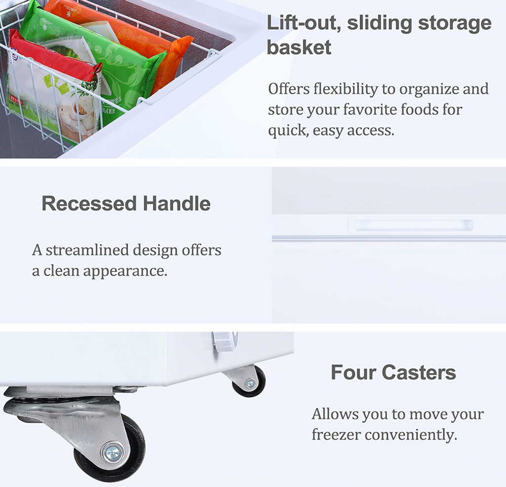 Galanz 5.0 cu. ft Manual Defrost Chest Freezer Home Lot