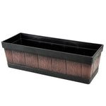 4 Pack 18" Window Box Planter, Wooden Look, by Westerly