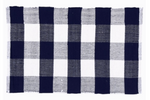 Westerly 21" x 34" Indoor and Outdoor Buffalo Check Washable Rug with Non-skid Back, Navy