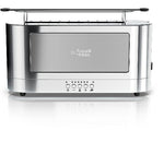 Russell Hobbs TRL9300GYR 2-Slice Glass Accent Long Toaster, Silver & Stainless Steel