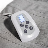 Westerly King Size Electric Heated Blanket with Dual Controllers, Grey