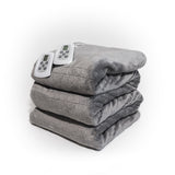 Westerly Queen Size Electric Heated Blanket with Dual Controllers, Gray