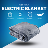 Westerly Electric Heated Throw Blanket, Aqua