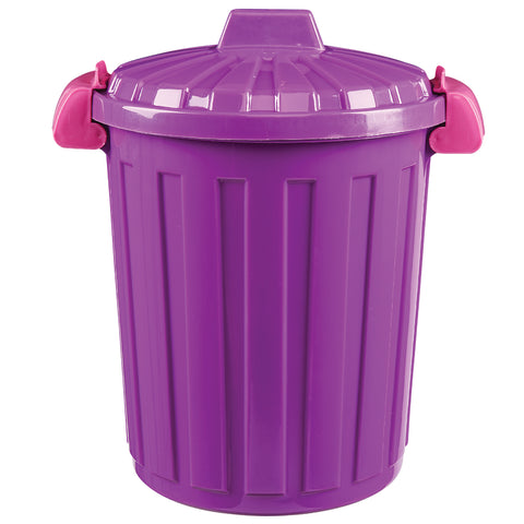 Hemi Casa Trash Can W/Round Lid, - Durable Long Lasting Item, Used to Store Garbage Daily Waster Bins Wastebasket Indoor Outdoor Office Use (6.6 Gallon Purple)