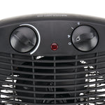 Farberware Black Heater Fan, 1500 Watt, Adjustable Thermostat, Safe and Quiet, Overheat and Tip-over Protection