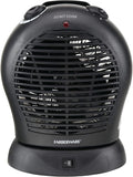 Farberware Oscillating Heater Fan, 1500-Watt, Black, Adjustable Thermostat, Overheat and Tip-over Protection