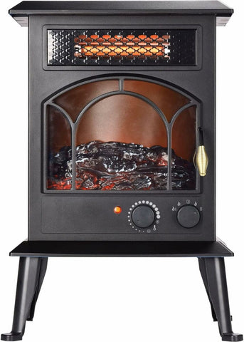 LifeSmart Topside 3-Quartz Infrared Stove Heater with Timer, Adjustable Realistic Flame and Cool Touch Exterior Cabinet