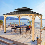 Westerly Solid Wood Gazebo Pavilion for Patio Deck Backyard (10' x 10')